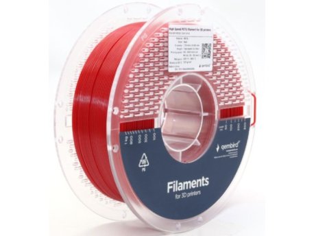 GEMBIRD 3DP-PETG1.75HY-01-R PETG filament velike brzine za 3D stampac 1.75mm, kotur 1KG RED