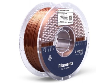 GEMBIRD 3DP-STPU1.75-01-CO Gembird Silk TPU Filament za 3D stampac 1.75mm, kotur 1KG Bakarni