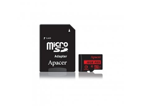 APACER APACER UHS-I U1 MicroSDHC 16GB class 10 + Adapter AP16GMCSH10U5-R