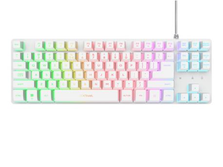 TRUST GXT833 THADO žična RGB TKL gaming bela tastatura (25894)