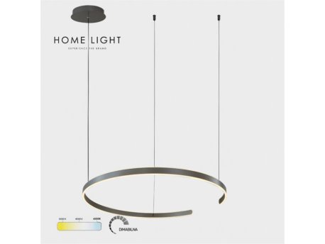 HOME LIGHT Solea 44 LED visilica siva