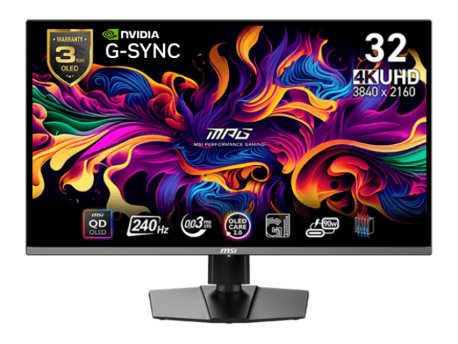 MSI MPG 321CURX QD-OLED 4K UHD QD-OLED 240Hz G-Sync Curved