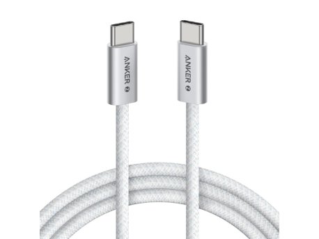 ANKER Zolo USB tip-C kabl M/M 1m, za Apple, super brzo punjenje 240W/480Mbps, pleteni, beli
