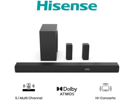 Hisense AX5100Q Dolby Atmos soundbar sa bežičnim subwooferom crni