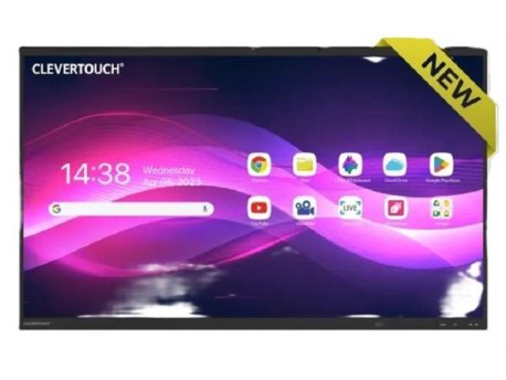 CleverTouch 65” IMPACT Lux Black Interactive Display