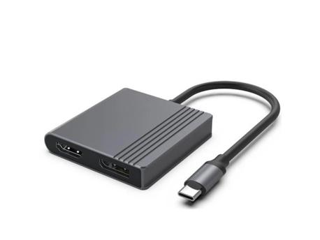 GEMBIRD A-CM-HDMIFDPF-01, Gembird USB C-type muski na HDMI + DisplayPort zenski adapter