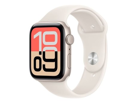 APPLE Watch SE 3 Cellular 44mm Starlight Aluminium Case with Starlight Sport Band - S/M (mepe4rk/a)