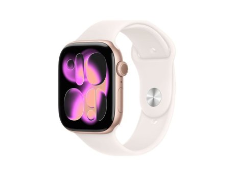 APPLE Watch S11 Cellular 42mm Rose Gold Aluminium Case with Light Blush Sport Band - M/L (mf8f4rk/a)