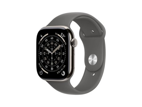APPLE Watch S11 Cellular 42mm Natural Titanium Case with Stone Grey Sport Band - M/L (mf8n4rk/a)