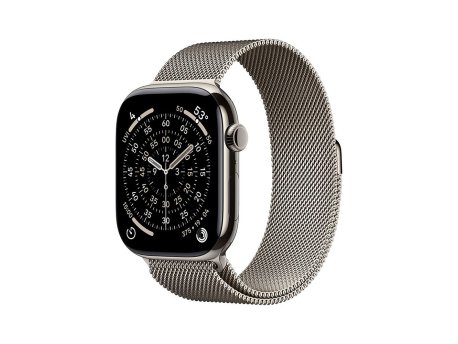 APPLE Watch S11 Cellular 42mm Natural Titanium Case with Natural Milanese Loop (mf8p4rk/a)