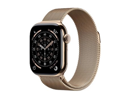 APPLE Watch S11 Cellular 42mm Gold Titanium Case with Gold Milanese Loop (mf8y4rk/a)