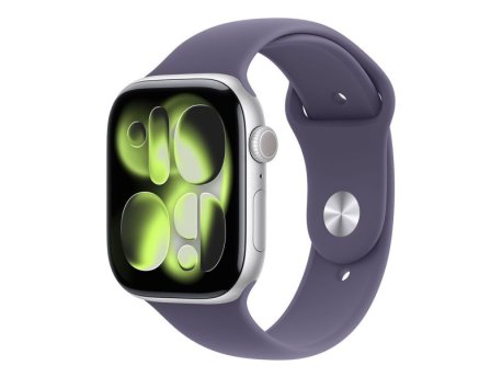 APPLE Watch S11 Cellular 46mm Silver Aluminium Case with Purple Fog Sport Band - S/M (mfcp4rk/a)