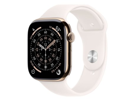 APPLE Watch S11 Cellular 46mm Gold Titanium Case with Light Blush Sport Band - M/L (mfd64rk/a)