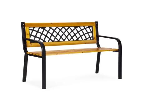 MultiGarden Drvena bastenska klupa sa resetkastim naslonom 11852 cm - MultiGarden