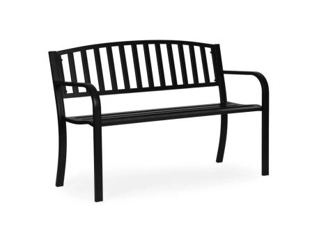 MultiGarden Metalna bastenska klupa 12050 cm sa naslonom, crna - MultiGarden
