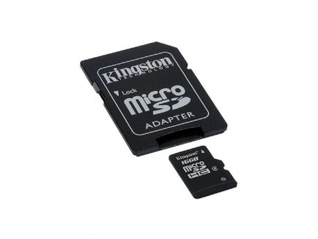 KINGSTON MicroSDHC 16GB class 4 + adapter SDC4/16GB