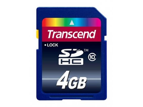 TRANSCEND SECURE DIGITAL CARD  4GB TS4GSDHC10