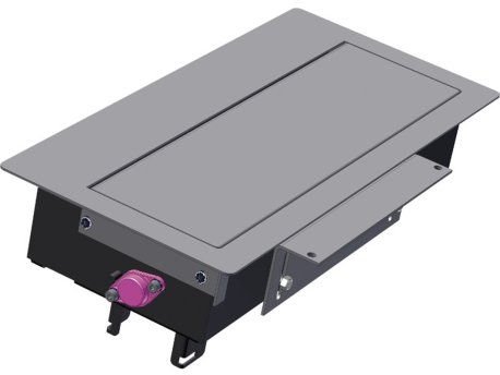 BACHMANN TOP FRAME Ugradni nosač modula sa poklopcem, 4 mesta, srebrn