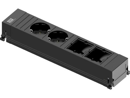 BACHMANN POWER FRAME napojni modul 2xšuko+2x prazno mesto