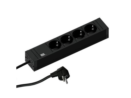 BACHMANN CONNECT LINE produžni kabl 4xšuko, crni, kabl 2m + profili