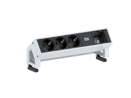 BACHMANN DESK2 nadgradna modularna kutija 3xšuko+1x prazno mesto