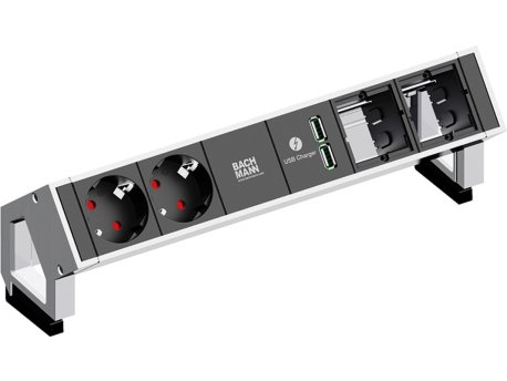 BACHMANN DESK2 nadgr.modul. kuti.2xšuko+2xUSB punjač+2x prazmo mesto