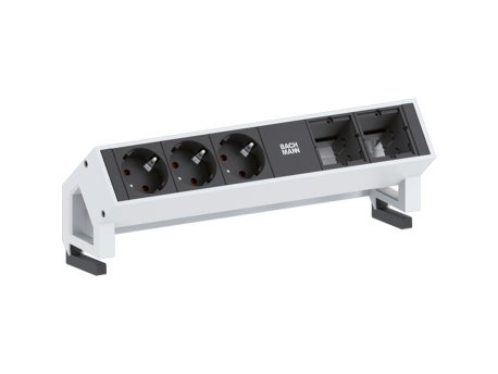 BACHMANN DESK2 nadgradna modular. kutija,3xšuko+2x prazano mosto,bela