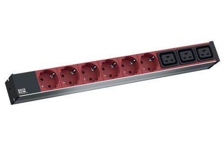 BACHMANN PDU Basic ALU 19''1U,6xšuko crveni+3xC19,ulaz C20,16A,kabl 2m