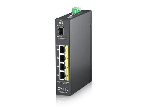 Zyxel Industrijski Switch 4x1G 1xSFPPoE,120W,DINRail,IP30,12-58VDC RGS100-5P-ZZ0101F