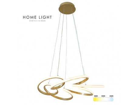 HOME LIGHT Solea 165 LED luster zlatni