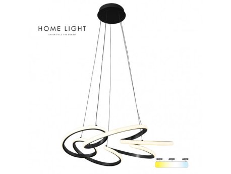 HOME LIGHT Solea 165 LED luster crni