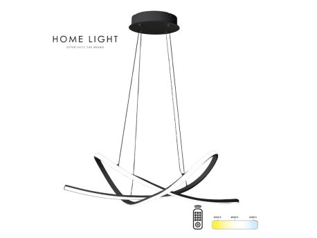 HOME LIGHT Solea 90 LED luster crni
