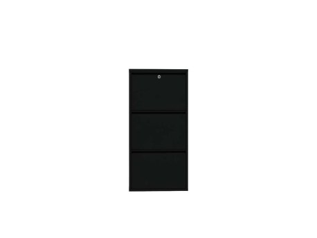 HANAH HOME Ormar za cipele Locking 3 Piece Metal Black OUTLET