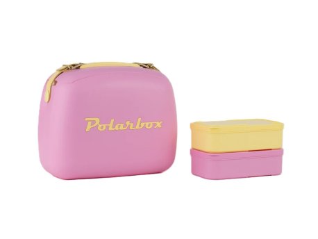 POLARBOX Bubblegum Pink - Yellow Ručni frižider 6l sa dve posude za hranu