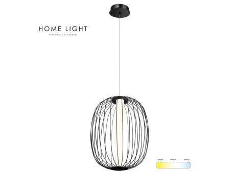 HOME LIGHT Solea 67 CCT LED visilica crna