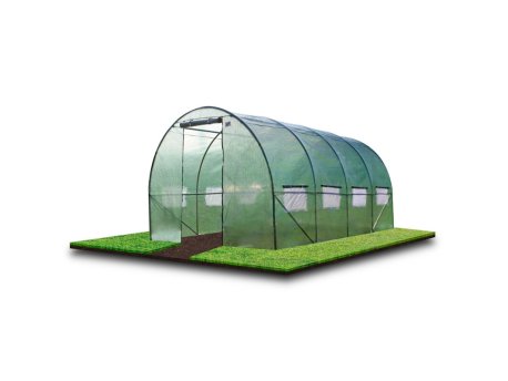 CHOMIK Baštenski plastenik tunel 4-segmentni zeleni 6 x 3 x 2 m