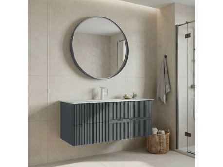 HANAH HOME Kupatilski ormarić sa umivaonikom i ogledalom (2 komada) Moonlight 120 v2 404
