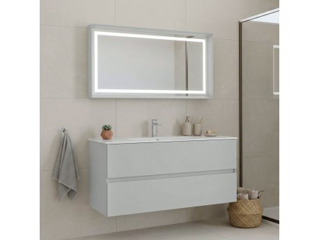 HANAH HOME Kupatilski ormarić sa umivaonikom i ogledalom (2 komada) Nest 121 v2 554
