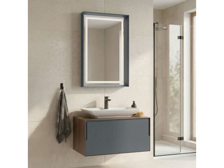 HANAH HOME Kupatilski ormarić sa umivaonikom i ogledalom (2 komada) Craft 80 988
