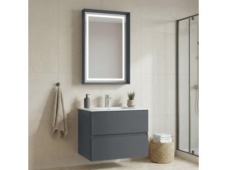 HANAH HOME Kupatilski ormarić sa umivaonikom i ogledalom (2 komada) Nest 71 v2 544