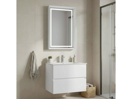 HANAH HOME Kupatilski ormarić sa umivaonikom i ogledalom (2 komada) Nest 71 v2 539