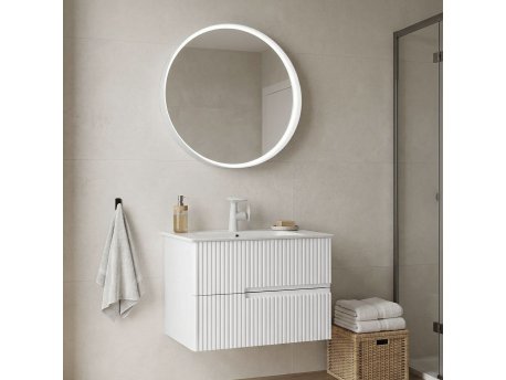 HANAH HOME Kupatilski ormarić sa umivaonikom i ogledalom (2 komada) Moonlight 70 v2 382