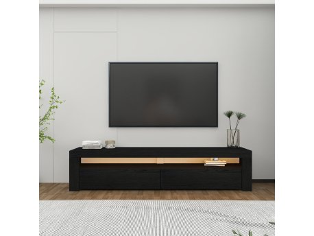 HANAH HOME TV polica Batı Wood Black