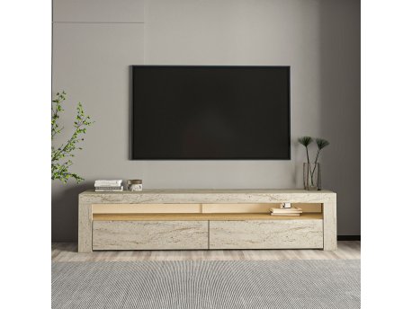 HANAH HOME TV polica Batı Travertine