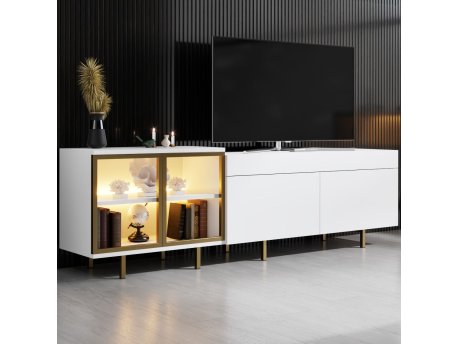 HANAH HOME TV polica Vienna White Gold