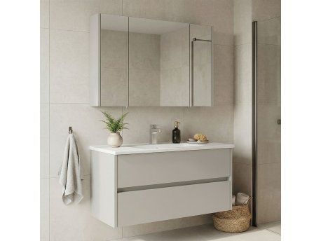HANAH HOME Kupatilski ormarić sa umivaonikom i ogledalom (2 komada) Arno 100 761