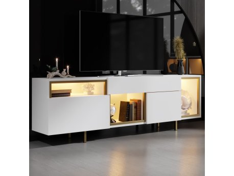 HANAH HOME TV polica Norm White Gold