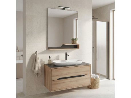 HANAH HOME Kupatilski ormarić sa umivaonikom i ogledalom (2 komada) Galia 100 v2 529