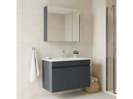 HANAH HOME Kupatilski ormarić sa umivaonikom i ogledalom (2 komada) Tivoli 85 692