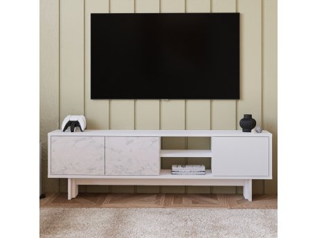 HANAH HOME TV polica Ravello White Marble